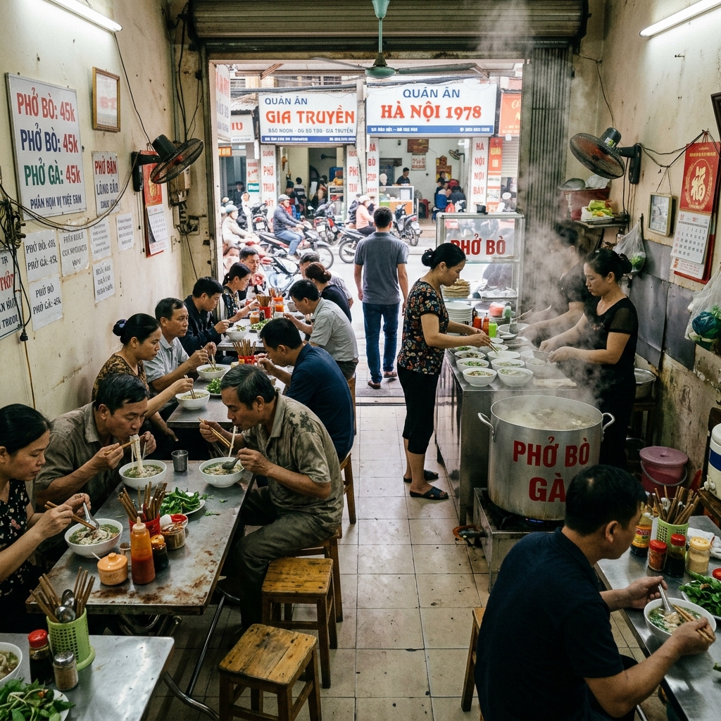 Quán ăn Việt Nam thực tế